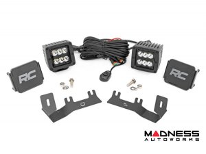 GMC Sierra 1500 Lighting Upgrade - Ditch Light LED Mount w/ Black Series Spot Light Beam